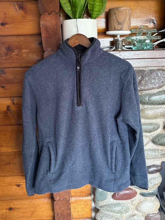 Windriver Tops - Windriver 40% Wool Quarter Zip Pullover Sweater Small Navy Blue